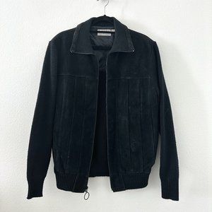 Vintage Brewster Suede/Leather Mens Large Jacket (Black)